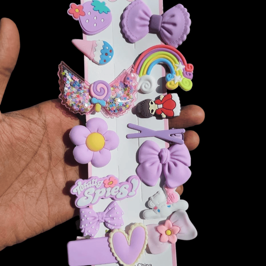 Set Of 14 Baby Hair Clips Card, Creative Sweet Kid Side Tassels Clips, Tiny Hair Clips for Baby Girls, Princess Decorative Hair Accessories Set Of 14 Baby Hair Clips Card, Creative Sweet Kid Side Tassels Clips, Tiny Hair Clips for Baby Girls, Princess Decorative Hair Accessories